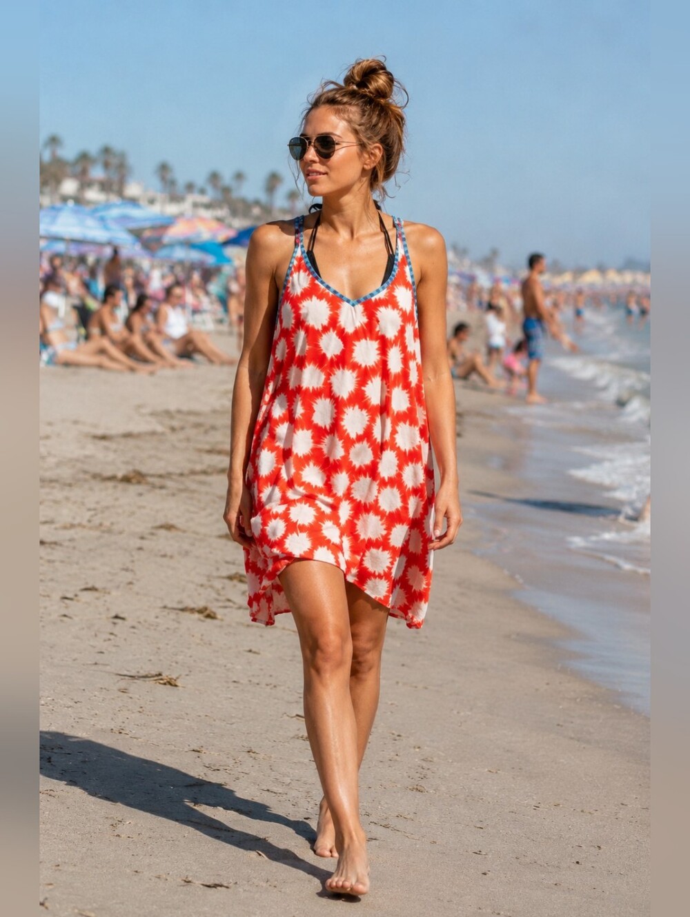 MARC by Marc Jacobs Sparks Racerback Swim Dress Coverup Y2K Resortwear Women's M